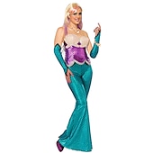 abordables Déguisements pour femmes-La Petite Sirène Sirène Aqua Reine Princesse Aqua Costume de cosplay Costume de fête Cosplay de Film for Femmes Adulte Noël Carnaval Enterrement de Vie de Jeune Fille