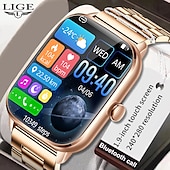 abordables Montres connectées-LIGE BW0449 Montre intelligente 1.9 pouce Smartwatch Montre Connectée Bluetooth Podomètre Rappel d&#039;Appel Moniteur de Fréquence Cardiaque Compatible avec Android iOS Femme Hommes Mode Mains-Libres