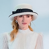economico Cappelli da Festa-cappelli 100% lana cappello fedora casual tea party elegante con copricapo copricapo bowknot