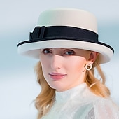 economico Cappelli da Festa-cappelli 100% lana cappello fedora casual tea party elegante con copricapo copricapo bowknot