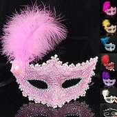 preiswerte Maske-Prinzessin Halloween Maske / Venezianische Maske / Maskenmaske Karnevalsmaske Vintage Halbgesicht Erwachsene Damen / Weiblich Karneval / Maskerade Party Maskerade Karneval von Venedig Einfache