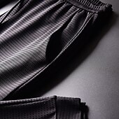 cheap Casual Pants-Men&#039;s Trousers Cropped Pants Casual Pants Drawstring Elastic Waist Solid Colored Breathable Quick Dry Outdoor Daily Gym Casual Athletic Black Micro-elastic