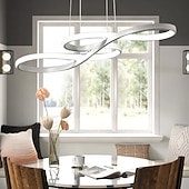 cheap Chandeliers-1-Light 75cm Acrylic Dimmable Pendant Light LED Chandelier Adjustable Note Design Modern for Home Livingroom Lighting ONLY DIMMABLE WITH REMOTE CONTROL