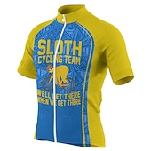 abordables Maillots Hombre-Hombre Maillot de Ciclismo Gracioso Perezoso Manga Corta Bicicleta Maillot Camiseta con 3 bolsillos traseros MTB Bicicleta Montaña Ciclismo Carretera Secado rápido Bandas Reflectantes Bolsillo