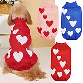 billiga Rockar-Hund Katt Kappor Tröjor Jakke Valpkläder Jumper Prinsessa Romantisk Ljuv Vinter Varm Mjuk Bekväm Tjock alla hjärtans dag Alla hjärtans dag Ledigt / vardag Hundkläder for Bulldogg Shiba Inu Cocker