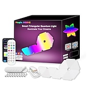 cheap Smart Lights-LED Smart Light Triangle Wall Panel Light RGB Color Rhythm App Controlled Gaming Tuya Wifi Bluetooth Remote Control Plate Quantum Lamp E-sports Intelligent Voice Controlled