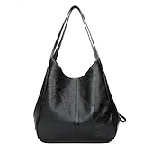 economico Borsette e borse tote-borsa tote grande in similpelle marrone da donna | borsa a tracolla casual con interno spazioso per l&#039;uso quotidiano - design alla moda e resistente
