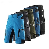 cheap Men&#039;s Shorts, Tights &amp; Pants-Arsuxeo Men&#039;s Cycling MTB Shorts Bike Shorts Bike Shorts Baggy Shorts Relaxed Fit Mountain Bike MTB Road Bike Cycling Sports Breathable Quick Dry Waterproof Zipper Black / Orange Dark Blue+Black