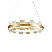 levne Kruhový a kulatý design-led závěsné světlo mramor měděný design kola vozu 60 cm 40w moderní zlatý luxusní lustr domácí hotel restaurace umění osvětlení lampa dekorace závěsné světlo kabel nastavitelný 110-220v