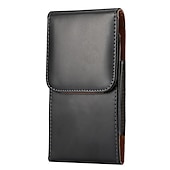 cheap Universal Phone Bags-Leather Phone Belt Case 7.2/6.5/6.2/5.2&#039;&#039; Waist Bag Magnetic Vertical Phone Case for iPhone 14 Pro Max 13 12 11 Pouch Cover Belt Clip