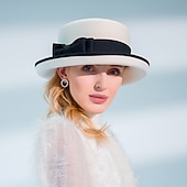 economico Cappelli da Festa-cappelli 100% lana cappello fedora casual tea party elegante con copricapo copricapo bowknot