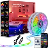 cheap WiFi&amp;Music Control-LED Strip Lights 1m-30m RGBIC WS2812b Bluetooth App Control Chasing Effect Lights Flexible Tape Diode Ribbon TV BackLight Room Decorate
