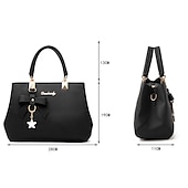 abordables Cabas et fourre-tout-Femme Sac à main Sac bandoulière Cartable Sac à Poignée Supérieure faux cuir Bureau du quotidien Rendez-vous Noeud Couleur unie Vin Noir Rose dragée