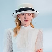 economico Cappelli da Festa-cappelli 100% lana cappello fedora casual tea party elegante con copricapo copricapo bowknot