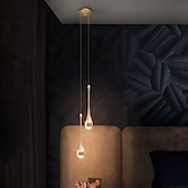 olcso Sziget lámpák-led függőlámpa konyhai lámpatestek mennyezeti led modern arany függőlámpa mini könnycsepp kristály függőlámpa konyhaszigethez hálószoba folyosó bejáratához (1 csomag)