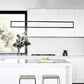 economico Luci Isola cucina-100 cm lampada a sospensione led isola luce forme geometriche lampada a sospensione design singolo metallo stile artistico stile moderno nero artistico led 110-120v 220-240v