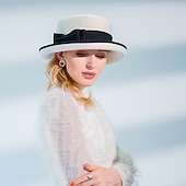economico Cappelli da Festa-cappelli 100% lana cappello fedora casual tea party elegante con copricapo copricapo bowknot