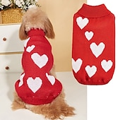 billiga Rockar-Hund Katt Kappor Tröjor Jakke Valpkläder Jumper Prinsessa Romantisk Ljuv Vinter Varm Mjuk Bekväm Tjock alla hjärtans dag Alla hjärtans dag Ledigt / vardag Hundkläder for Bulldogg Shiba Inu Cocker
