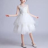 baratos Vestidos para Menina das Flores de Casamento-Princesa Até os Joelhos Vestido para Meninas das Flores Festa de Casamento Meninas Lindo Vestido de Baile Renda com Pétala Costas de Renda Mini Noivas Ajuste 3-16 anos