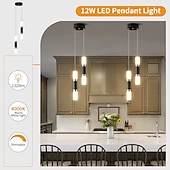 voordelige Cilinderontwerp-led hanglampen 2-lichts modern keukeneiland dimbaar led modern zwart goud mini hanglamp, slaapkamer nachtkastje zwart kleine hanglamp