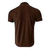 voordelige basis t-shirts-Voor heren T-shirt Coltrui Korte mouw Hoge nek Zomer Effen Stijlvol Modern eigentijds Comfortabel Vakantie Uitgaan Casual / Dagelijks Koffie Top T-shirt voor mannen
