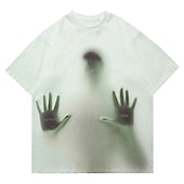 abordables T-shirts 3D-Homme Dessin animé Impressions Graphiques T-shirt Manche Courte T-shirt Impression 3D Col ras du cou Chemise Sports Designer Occasionnel Extérieur Rue Quotidien Blanc + Gris clair Rose Claire Bleu Été