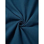 abordables concevoir des robes en coton et lin-Femmes Noir Blanche bleu marine Été Printemps Robe Midi Robes inspirées du lin Robe Décontractée Robe fourreau Classique Occasionnel Extérieur Vacances Quotidien Coupe régulière Couleur Unie Col ras