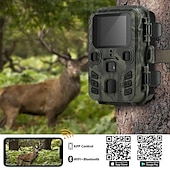 abordables Accessoires pour appareils photo et caméras-Mini caméra de piste vision nocturne 12mp 1080p caméra de jeu avec vision nocturne activée par le mouvement étanche pour la surveillance de la faune