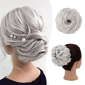 economico Chignon-pezzo di capelli chignon disordinato rswete instant rose bun capelli scrunchie posticci per le donne pezzi di capelli ricci ondulati chignon coda di cavallo estensioni dei capelli updo parrucchino
