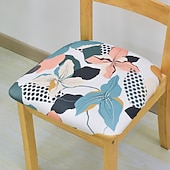 baratos Capa para Cadeira de Jantar-capa de cadeira de jantar capa elástica para cadeira boho capa de assento removível lavável protetor de cadeira capas de almofada para jantar, escritório