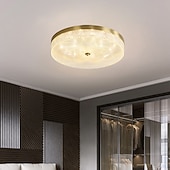abordables Diseño de Anillo y Redondo-Luz de techo led regulable 35cm diseño circular luces de techo de cobre para sala de estar 110-240v