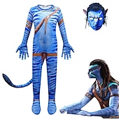 levne Chlapecké kostýmy-Avatar: Cesta vody Jake Sully Zentai obleky Cosplay kostým Maska Filmové kostýmy for Chlapecké Dívčí Dětské Dospívající Karneval Den dětí