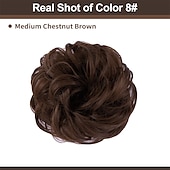 economico Chignon-pezzo di capelli chignon disordinato rswete instant rose bun capelli scrunchie posticci per le donne pezzi di capelli ricci ondulati chignon coda di cavallo estensioni dei capelli updo parrucchino