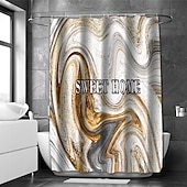 cheap Shower Curtains-Shower Curtain with Hooks 180cm*180cm(70&quot;*70&quot;) Polyester Washable Waterproof Marble Abstract Pattern