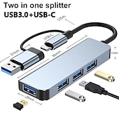 cheap USB Hubs-4/7/8 In 1 USB3.0 Type C Extender Hub Docking Station Multi USB Splitter Multiport Adapter USB 3.0 2.0 TF SD Reader Slot For for Mac Pro Mini iPad Pro Surface Pro lash Drive Mobile HDD