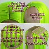 abordables Pelucas de fiesta-Pelucas verdes peluca sintética larga recta verde irlandés resistente al calor sin frente de encaje con cabello de bebé peluca sin pegamento para fiesta de San Patricio cosplay para mujeres de moda