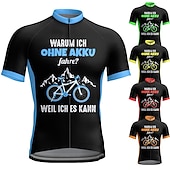 billiga Tröjor för män-Herr Cykeltröja Grafisk Bokstav &amp; Nummer Rolig Kortärmad Cykel Tröja Överdelar med 3 bakfickor Bergscykling Vägcykling Snabb tork Reflexremsa Bakficka Fuktabsorberande sporter Gul Röd Blå Kläder