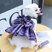 abordables Robes-Chien Chat Harnais Robe Mode Mignon Basique Lavable Confortable Extérieur Décontracté Quotidien Promenade Vêtements pour Chiens for Bichon Frisé Spitz Nain Bébé Animal Papillon Petit