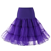 economico gonna sottoveste-Sottoveste da principessa anni &#039;50, gonna a cerchio, tutù sotto la gonna, crinolina, gonna in tulle, costume da donna, vintage, cosplay, festa/serata, ballo di fine anno, gonna corta/minigonna