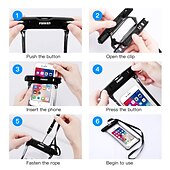 cheap Universal Phone Bags-Full View Waterproof Case for Phone Underwater Snow Rainforest Transparent Dry Bag Swimming Pouch Big Mobile Phone Covers
