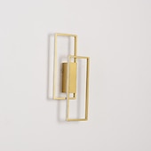 economico Lampade LED da parete-lightinthebox applique da parete a led per interni rettangolo dorato doppia luce a parete luce moderna illuminazione da parete a led in metallo per camera da letto sala da pranzo lampada da comodino