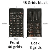 billige Smykkeoppbevaring-48grids hengende smykker oppbevaring øredobber halskjede armbånd hengende gjennomsiktig veske med rom holder organisator