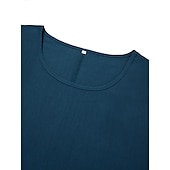 abordables concevoir des robes en coton et lin-Femmes Noir Blanche bleu marine Été Printemps Robe Midi Robes inspirées du lin Robe Décontractée Robe fourreau Classique Occasionnel Extérieur Vacances Quotidien Coupe régulière Couleur Unie Col ras