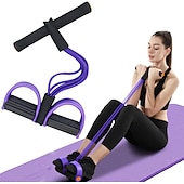 cheap Yoga Gear-Pedal Resistance Band Sit-up Pull Rope Natural Latex Bodybuilding Expander 27.0*15.0*9.0 cm Sports Latex Home Workout Gym Pilates Strength Training Muscular Bodyweight Training Physical Therapy