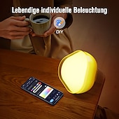 economico Luci intelligenti-Lampada da tavolo portatile LED Smart Light con atmosfere Bluetooth lampada da scrivania intelligente WiFi controllata vocalmente lampada a ritmo musicale Tuya USB