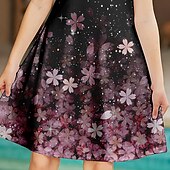 זול שידה מצוירת בתלת מימד-שמלת ילדות קטנות חד קרן חיה קו שמלה יומית הדפסת טלאים לחופשה ורוד מעל הברך שמלות מתוקות שרוולים קצרים קיץ רפויה 3-12 שנים