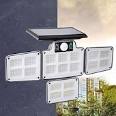 abordables Appliques d&#039;extérieur-Sécurité led lumières extérieures 120/168/228 led perle extérieure solaire télécommande applique murale led corps détection jardin lampe maison garage lampe éclairage routier lampe solaire led