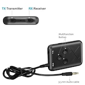 お買い得  パソコン・周辺機器-2 in1 bluetooth オーディオトランスミッターレシーバー aux 3.5mm ステレオワイヤレス音楽オーディオケーブルドングル bluetooth 4.2 アダプタテレビ dvd mp3 pc