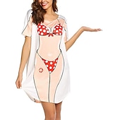 billiga Rolig grafik-Kvinnors kropp Bikini Strandtunikor 3D Grafisk Till Dam Vuxna Sankt Patriks dag 3D-utskrift Fest