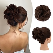 economico Chignon-pezzo di capelli chignon disordinato rswete instant rose bun capelli scrunchie posticci per le donne pezzi di capelli ricci ondulati chignon coda di cavallo estensioni dei capelli updo parrucchino